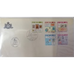 A) 1988, SAN MARINO, PHILATELY, FDC, THEMATIC COLLECTION, SAN MARINO SANTO, MEANS OF TRANSPORTATION, SPORT, ART AND CHARACTERS