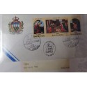 A) 1989, SAN MARINO, CHRISTMAS, FDC, ANGELS AND ADORATION OF THE CHILD JESUS