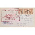 A) 1940, ARGENTINA, FROM BUENOS AIRES TO NEW YORK-UNITED STATES, FIRST VAPOR JOURNEY DELTARGENTINO, MARIANO MORENO STAMP