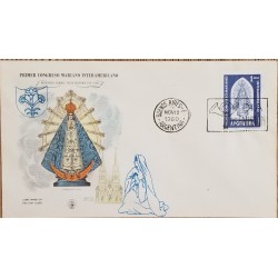 A) 1960, ARGENTINA, VIRGIN, FDC, BUENOS AIRES, FIRST INTER-AMERICAN MARIAN CONGRESS, XF