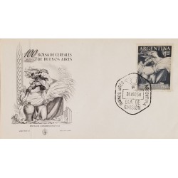 A) 1954, ARGENTINA, BUENOS AIRES CEREAL EXCHANGE, FDC, COMMEMORATIVE ISSUE