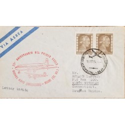 A) 1954, ARGENTINA, FROM BUENOS AIRES TO NORTH WINDHAM-UNITED STATES, LETTER INSIDE, AERIAL,