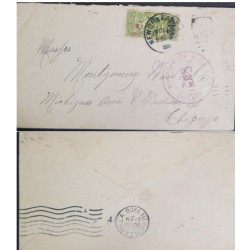 A) 1908, NICARAGUA -ZELAYA, PROVISIONAL ISSUE COVER FRANKED WITH 1908 15C, BLACK AND GREEN REVENUE