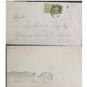 A) 1908, NICARAGUA -ZELAYA, PROVISIONAL ISSUE COVER FRANKED WITH 1908 15C, BLACK AND GREEN REVENUE