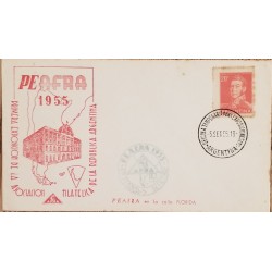 A) 1955, ARGENTINA, PEAFRA, FIRST EXHIBITION OF THE PHILATELIC ASSOCIATION, GRAL JOSE DE SAN MARTIN STAMP