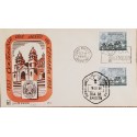 A) 1958, ARGENTINA, CARS AND CHURCH, FDC, CENTENARY OF THE SEAL OF CORDOBA, BUENOS AIRES