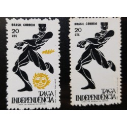 A) 1972, BRAZIL, MISSING YELLOW, FOOTBALL, INDEPENDENCE CUP, SC1230, SPORTS