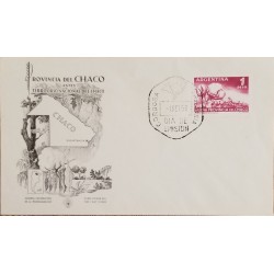 A) 1956, ARGENTINA, NEW PROVINCE OF CHACO, FDC, CORDOBA, COMMEMORATIVE STAMP PROVINCIALIZATION