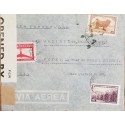 A) 1942, ARGENTINA, FROM BUENOS AIRES TO SWITZERLAND, VIA PANAIR-U.S.A, AIRMAIL, SUGAR CANE, AVIATION AND WOOL STAMPS