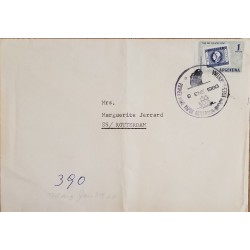 A) 1960, ARGENTINA, FROM BUENOAS AIRES TO ROTERDAM NETHERLANDS, FIRST TRIP TO STEAM, DAY OF THE PHILATELIST STAMP