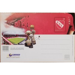 A) 2008, ARGENTINA, SOCCER, FOOTBALL, POSTAL STATIONARY, CLUB ATLETICO INDEPENDIENTE
