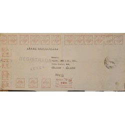 A) 1954, BRAZIL, FROM RIO DE JANEIRO TO SAO PAULO, AIRMAIL, CANCELATION, METER STAMP