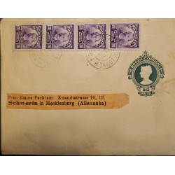 A) 1921, BRAZIL, POSTAL STATIONARY, SHIPPED TO GERMANY, LIBERTY AND BENJAMIN CONSTANT STAMPS