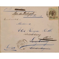 A) 1899, BRAZIL, VIA LISBOA, SHIPPED SWITZERLAND, LIBERTY STAMP