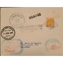 A) 1938, BRAZIL, BRAPEX, FROM RIO DE JANEIRO TO SAO PAULO, PHILATELIC MAIL, AVIATION STAMP