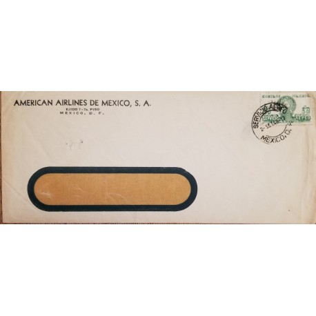 J) 1948 MEXICO, PYRAMID OF THE SUN, AIRMAIL, CIRCULATED COVER, FROM MEXICO
