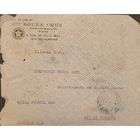 A) 1937, BRAZIL, VIA CONDOR, FROM PERNAMBUCO TO RIO DE JANEIRO, AIRMAIL