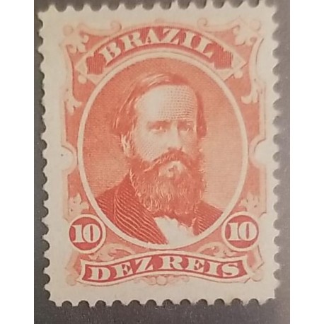 A) 1866, BRAZIL, DOM PEDRO, HM23, MINT, 10R, RED