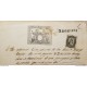A) 1877, SPAIN, GERONA SPAIN, REVENUE PAPER, BLACK STAMP WITH 'SOCIEDED DEL TIMBRE'