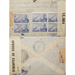 A) 1931, SPAIN, COVER SHIPPED TO ARGENTINA, AIRMAIL, JUAN DE LA CIERVA STAMPS