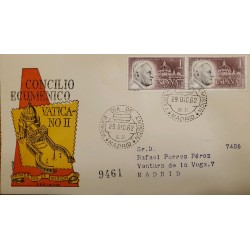 A) 1962, SPAIN, POPE, FDC, MADRID, VATICAN ECUMENICAL COUNCIL II