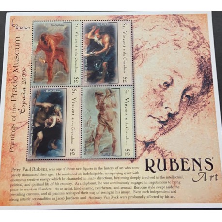 M) 2001 ST. VICENT & THE GRANADINES, PAINTINGS OF THE PRADO MUSEUM ESPANA 2000, BY PETER PAUL RUBENS, RUBENS’ ART