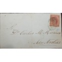 A) 1865, ARGENTINA, COVER SHIPPED TO SAN NICOLAS, MUTE CANCELATION, FRONT LETTER RIVADAVIA