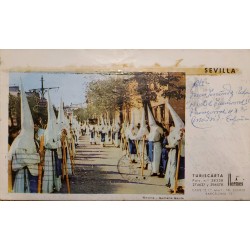 A) 1992, SPAIN, POSTACARD, FROM MADRID TO MEXICO, EASTER WEEK