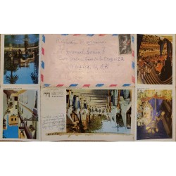 A) 1992, SPAIN, SET OF LETTERS SENT TO MEXICO FROM MADRID, FOUR IMAGES OF TOURIST PLACES