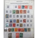 A) 1858-1926, ARGENTINA, COAT OF ARMS AND FLAG, SHEET WITH MULTIPLE STAMPS