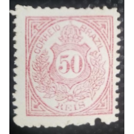 A) 1887, BRAZIL, COAT OF ARMS, PROOFS, RED