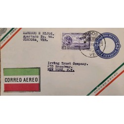 J) 1946 MEXICO, EAGLE AND AIRPLANE OVER MOUNTAINS, AIRMAIL, CIRCULATED COVER, FROM CORDOBA TO NEW YORK