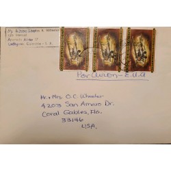 L) 1930 COLOMBIA, HISTORY OF COLOMBIAN AVIATION, AIRPLANE, DE HAVILLAND, 60C, AIRMAIL, CIRCULATED COVER FROM COLOMBIA TO USA