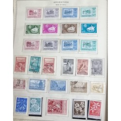 A) 1958-59, ARGENTINA, LOT OF 19 STAMP, THE ALBUM PAGE IS NOT INCLUDED INLY THE STAMPS,