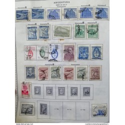 A) 1941-51, ARGENTINA, COLLECTION, LOT OF 32, THE ALBUM PAGE IS NOT INCLUDED INLY THE STAMPS, COLON'S LIGHTHOUSE