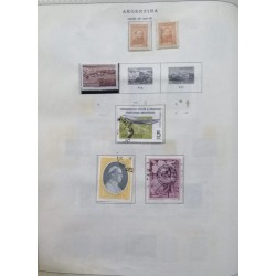 A) 1957-59, ARGENTINA, COLLECTION, LOT OF 8 STAMPS, JOSE HERNANDEZ WITH OFFICIAL OVERPRINT