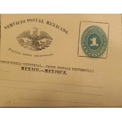 J) 1885 MEXICO, 1 CENT, UNIVERSAL POSTAL UNION, POSTAL STATIONARY, MEXICAN POSTAL SERVICE, EAGLE, NEWSPAPER
