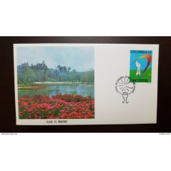 RL) 1980 COLOMBIA, 28 WORLD CUP OF GOLF, SPORT, EL RINCON CLUB, NATURE, FLOWERS, TREE, FDC