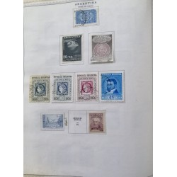 A) 1955-56, ARGENTINA, CONFRATERNIZATION OF THE ARMED FORCES, LOT OF 9 STAMPS