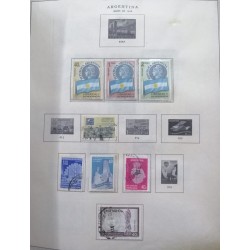 A) 1958, ARGENTINA, LOT OF 13 STAMPS, ANNIVERSARY OF THE ARGENTINE AERO CLUB