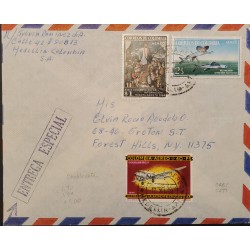 L) 1968 COLOMBIA, FLYED FISH, NATIONAL EUCHARIST CONGRESS, HISTORY OF COLOMBIAN AVIATION, AIRPLANE, CIRCULATED COVER FROM