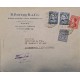 L) 1931 COLOMBIA, NARIÑO, 2C, RED, SANTANDER, 4C, BLUE, SCADTA, 30C, NATURE, AIRPLANE, CIRCULATED COVER FROM COLOMBIA TO ENGLAND