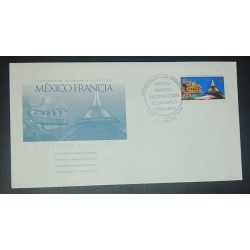 A) 1998, MEXICO, ECONOMIC AND CULTRAL COOPERATION WITH JOINT FRANCE, FDC, XF