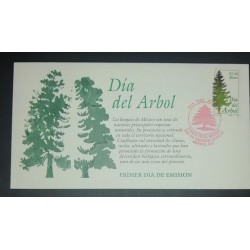 A) 1998, MEXICO, TREE DAY, FDC, WITH RED CANCELLATION SEAL, XF