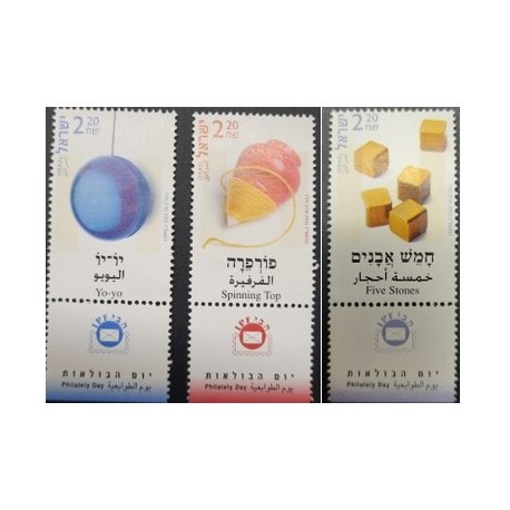 A) 2002, ISRAEL, CHILDISH GAMES, MNH, SPIN, YOYO AND DICE