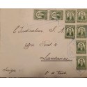 L) 1924 COLOMBIA, CAMILO TORRES, GREEN, UN CENTAVO, CIRCULATED COVER FROM COLOMBIA TO SWITZERLAND
