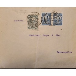 L) 1926 COLOMBIA, SANTANDER, BLUE, SCADTA, RIVER, AIR TRANSPORTATION SERVICE, AIRMAIL, CIRCULATED COVER IN COLOMBIA