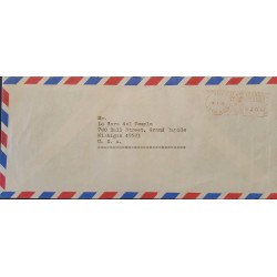 L) 1973 COLOMBIA, METHER STAMPS, COLOMBIA POST, CALI, AIRMAIL, CIRCULATED COVER FROM COLOMBIA TO USA