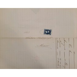 J) 1881 MEXICO, HIDALGO'S HEAD, 25 CENTS BLUE, CIRCULATED COVER, FROM ZACATECAS TO MEXICO