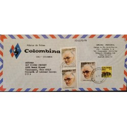 L) 1978 COLOMBIA, FEDERICO LLERAS ACOSTA, CANDY'S FACTORY, 5C, AIRMAIL, CIRCULATED COVER FROM COLOMBIA TO USA